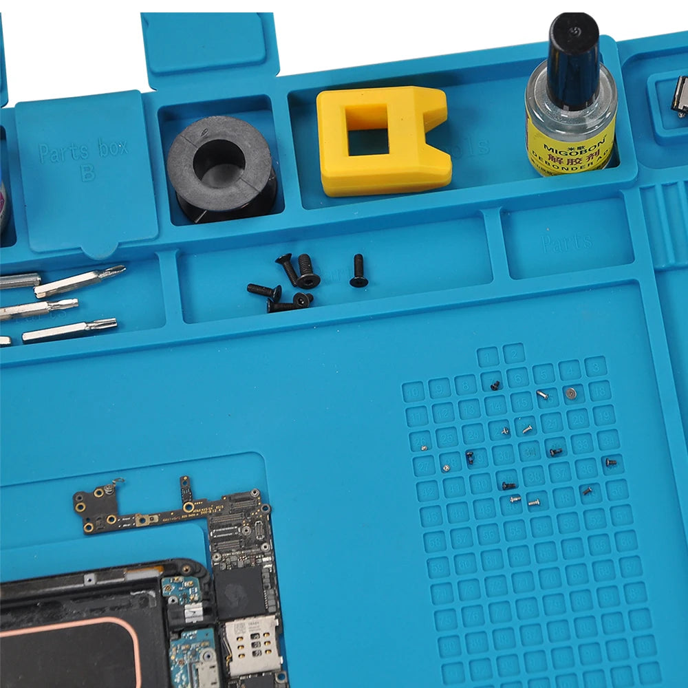 Silicone Soldering Pad Desk Platform Mat for Welding Station Iron Phone PC  Repair Magnetic Heat Insulation No Lead S-160