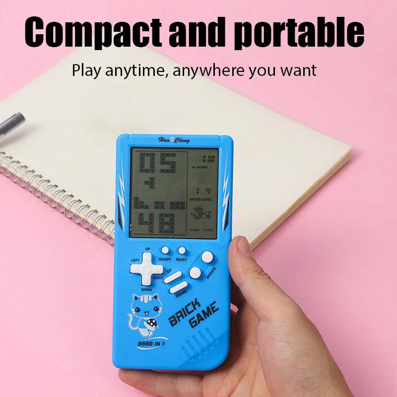 Portable Classic Electronic Game Retro Puzzle Toy Blue 3.5 Inch Large Screen Handheld Game Console Toys For Children