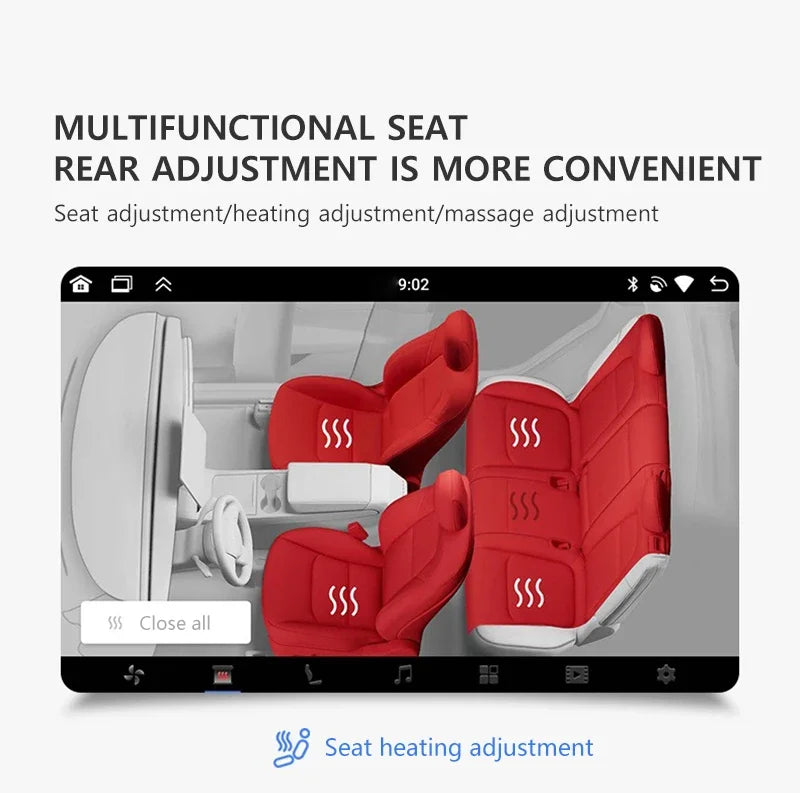 New Style 8.66 Inches Rear Display Android 13 WIFI Entertainment Screen 4G+64G Wireles Carplay Andriod Auto for Tesla Model Y 3
