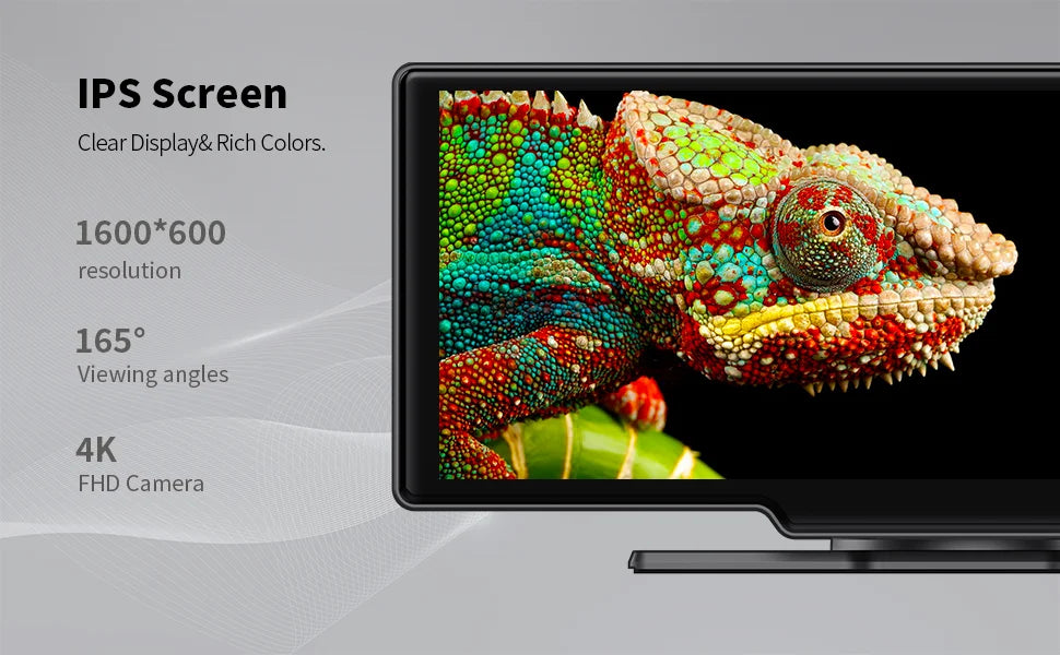 Imagebon 10.26 Inch 4K ADAS Car Mirror Video Recorder Wireless CarPlay & Android Auto Dash Camera GPS Navigation Night Vision