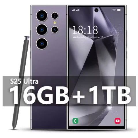 HOT 2025 new S25 Ultra original intelligent 5G dual card dual standby Android 14 system global version phones 8000mAh battery