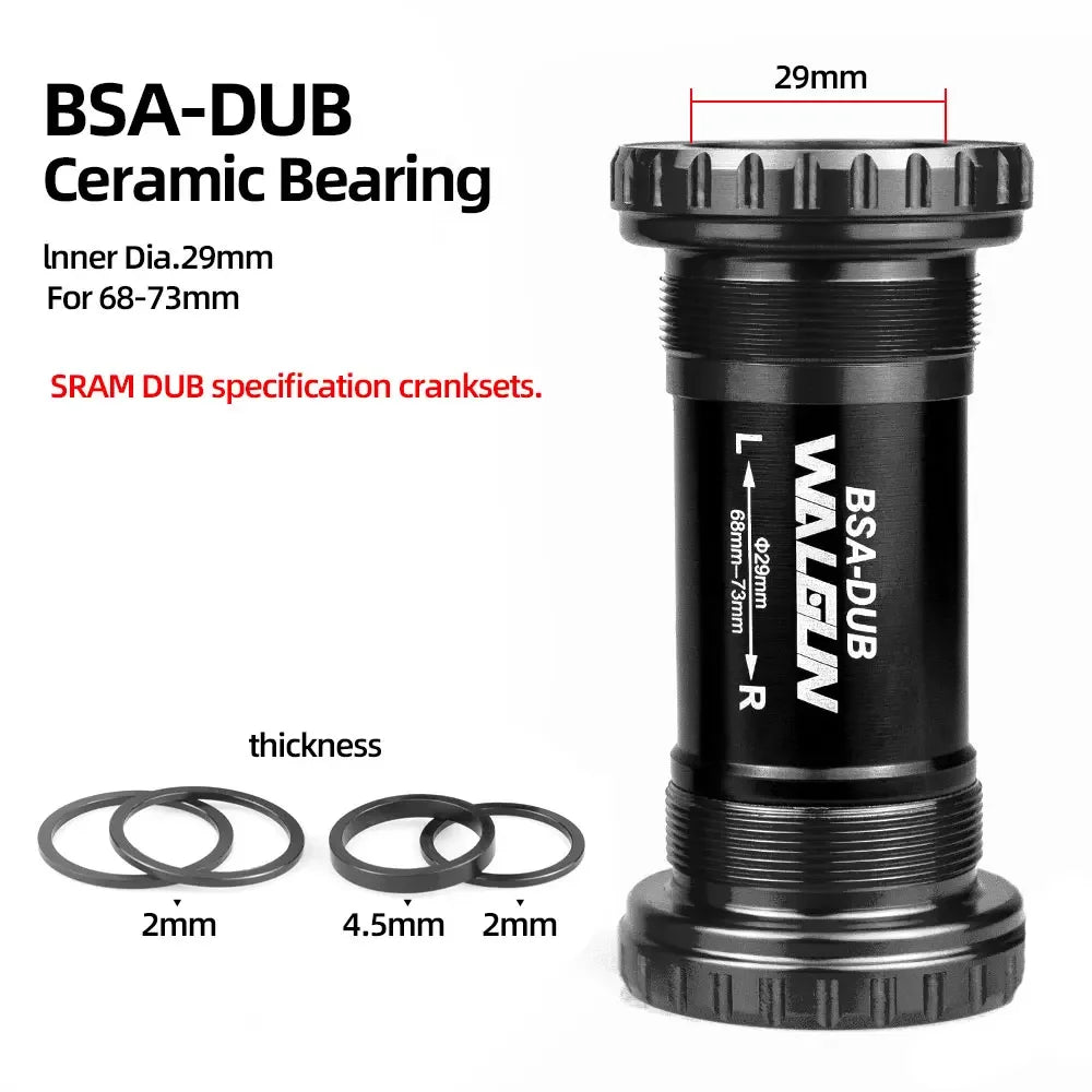 BSA Threaded Bike Bottom Bracket Ceramic BB BSA24 BSA30 BSA29 English for MTB Road Bikes 24mm 30mm 29mm Shell Bicycle Crank