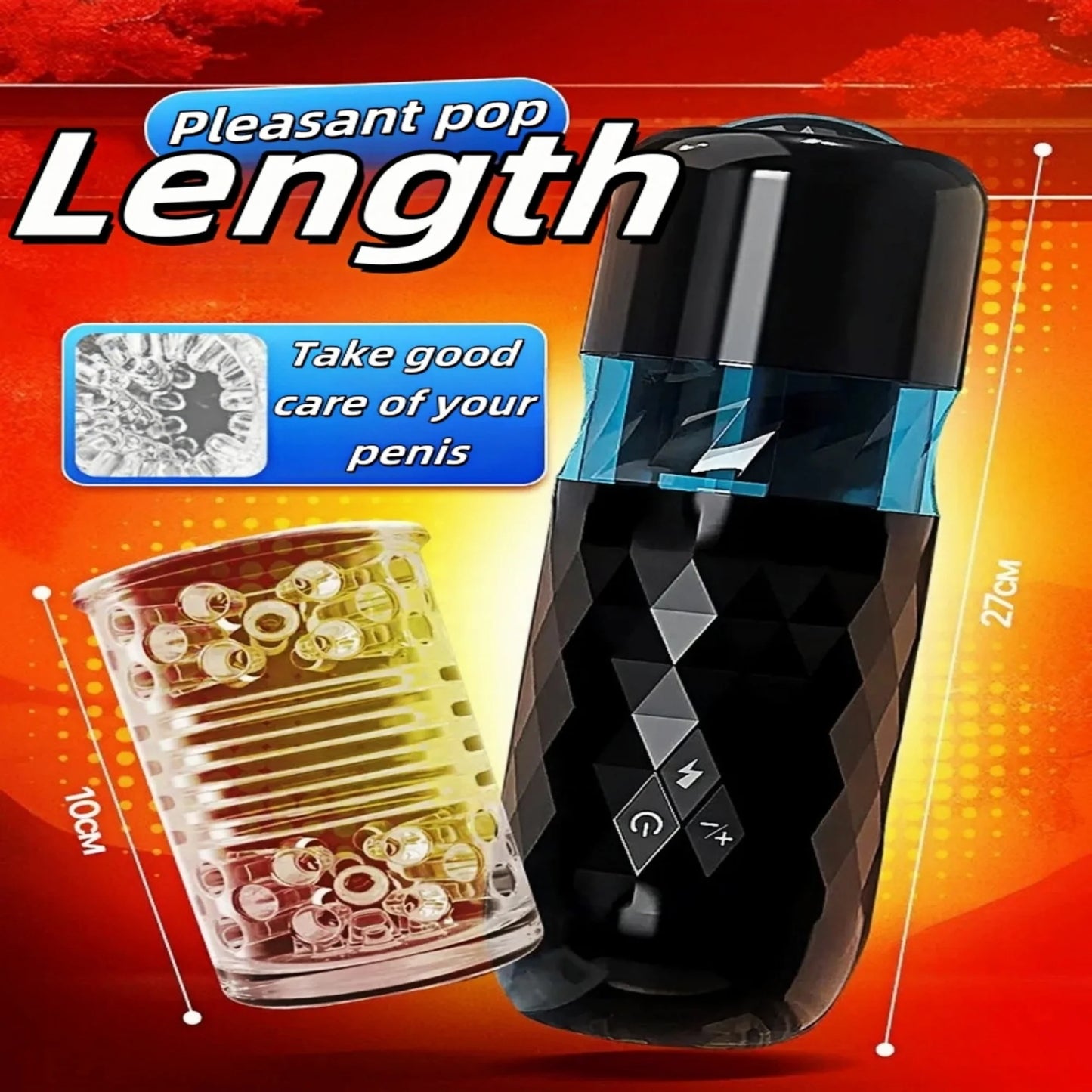 Hannibal's Fully Automatic APP Rotating Telescopic Airplane Cup is an Intelligent Explosive Vibration Masturbation Adults Toys