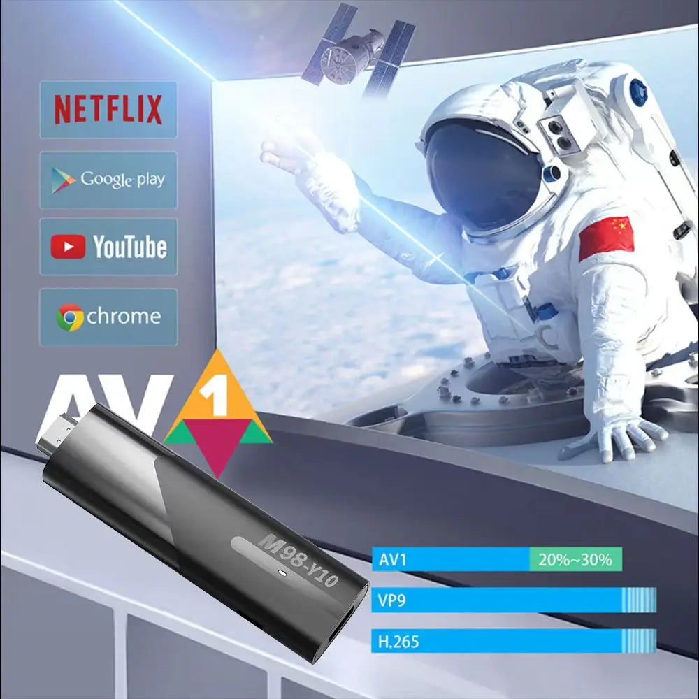 WIFI ATV 2.4G 5.8G TV Stick Android 13 Allwinner H618 4K HDR10+ 3D Voice Remote For Google YouTube NETFLIX Network Media Player