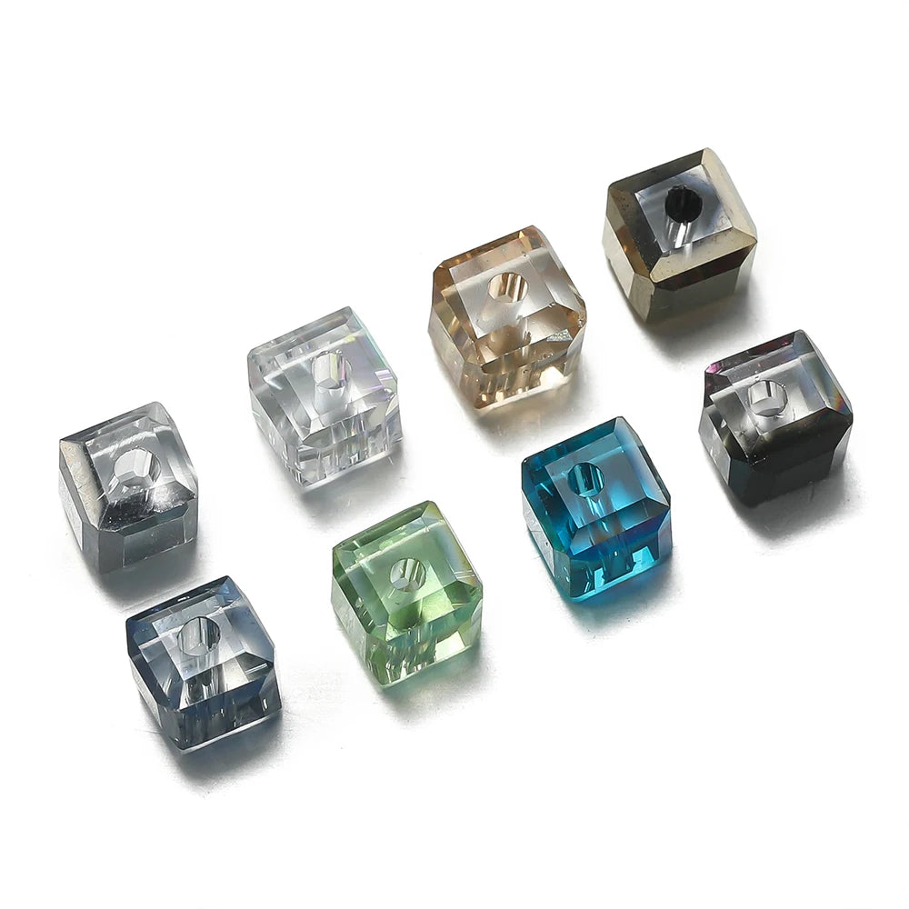 10pcs/Lot 6mm Crystal Square Bead Faceted Exquisite Beads for Jewelry Making DIY Charms Bracelet Necklace Accessories