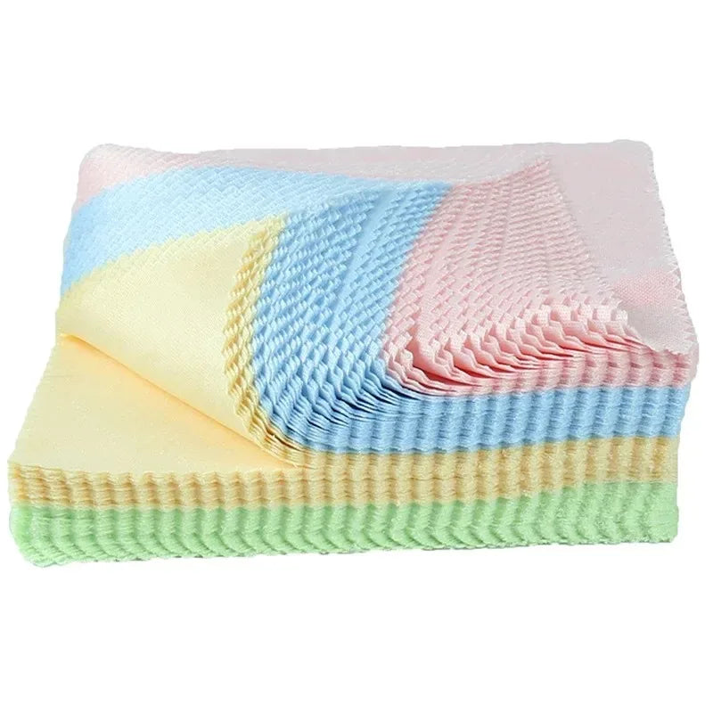 Colored Cloth 5/10/20/100pcs/lot 13*13cm Microfiber Square Cleaning Wipe Cloth Sun Glasses Clean Lens Cloth Eyewear Accessories