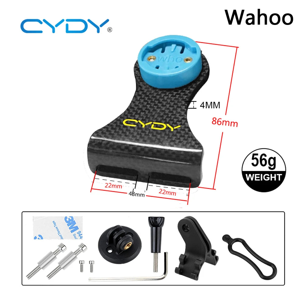 CYDY Carbon 3K Garmin Support For Bicycles Bryton Rider Whaoo Catey XOSS IGPSPORT MAGENE light holder MTB GPS Bike GOPRO Mount