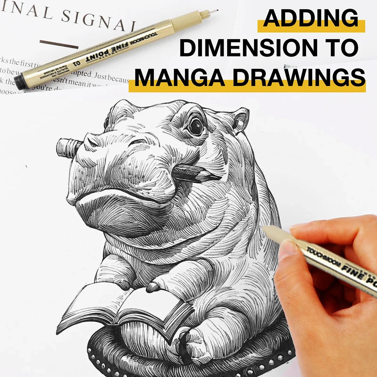 6-12Pcs/Set Hook Needle Pen Hand-painted Fineliner Sketch Pen Student Study Office Supplies Special Stationery Art Supplies