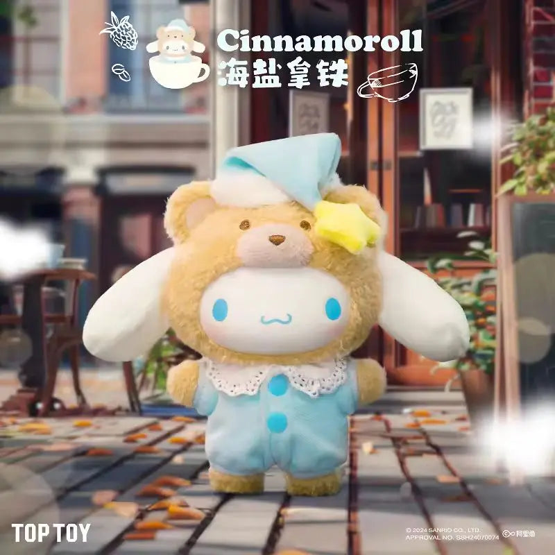 Sanrio Family Latte Series Plush Blind Box Cute Bag Pendant Doll Cartoon Kuromi/Hello Kitty Birthday Gifts Surprise Blind Boxs