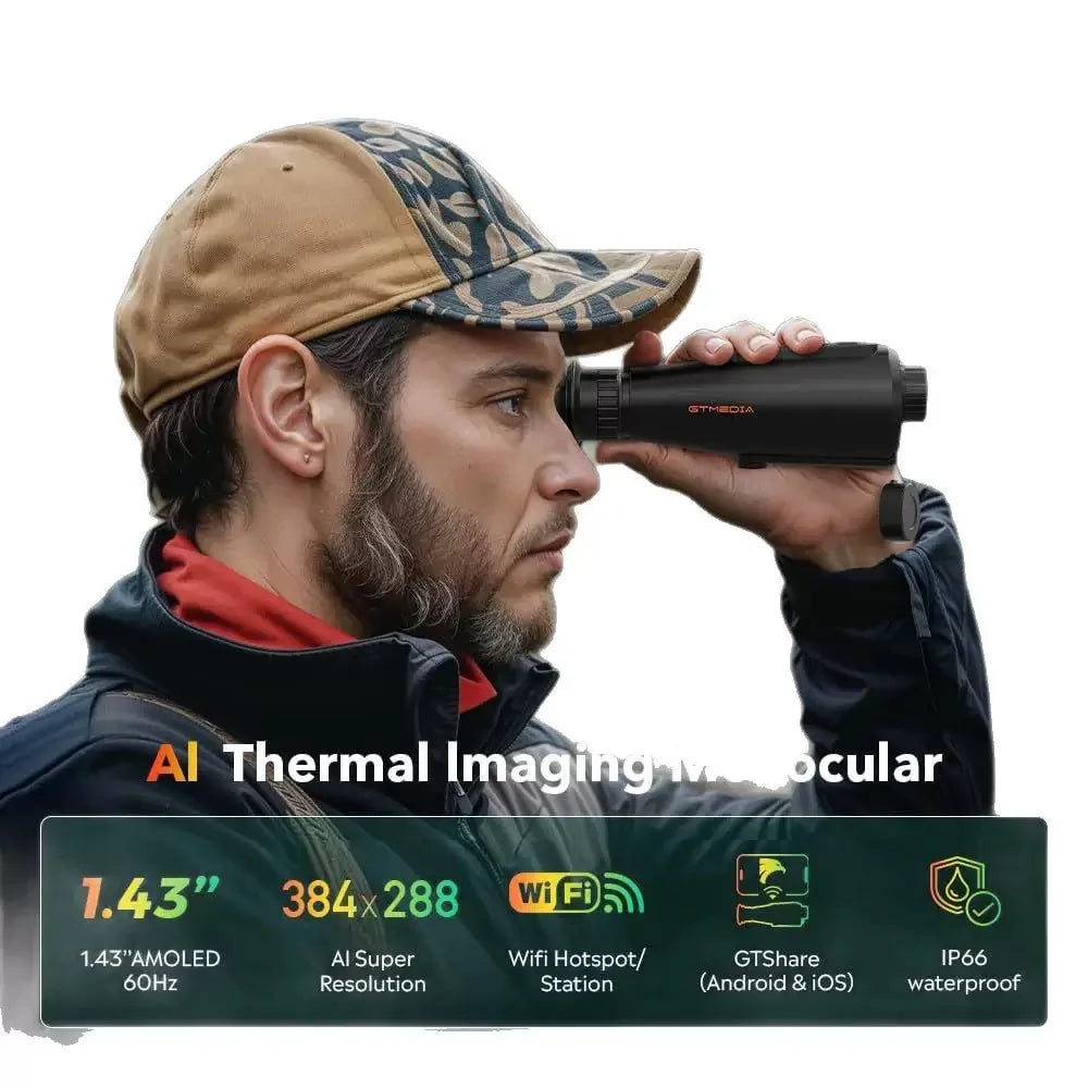 Infrared Night Vision Binoculars Naked Eye 3D VR Digital Tactical Telescope Camera for Hunting with Compass