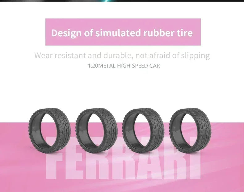 1:18 Radio Remote Control Car Chargeable RC Car High Speed 15km/h 2.4G With LED Light Toys for Boys Girls Vehicle Racing Hobby