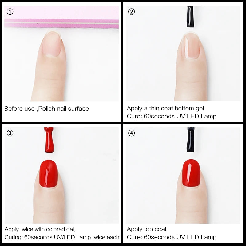 NAILCO 15ml Hema Free TPO Free Top Coat And Base Coat Art Design Gel Nail Polish Top Base Coat UV LED Soak Off Gel Nail Varnish