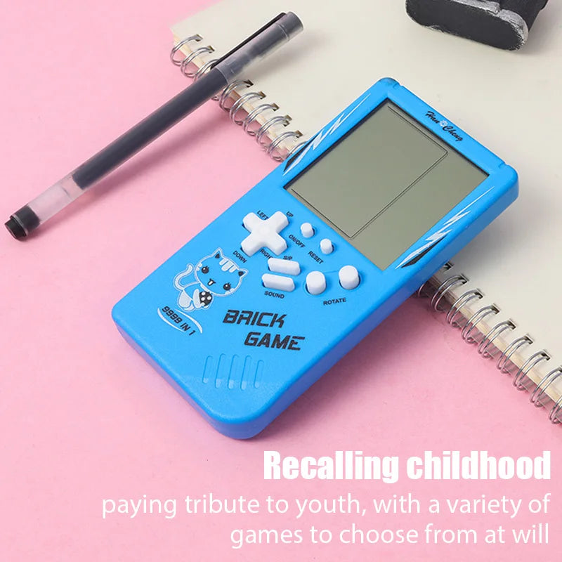 Portable Classic Electronic Game Retro Puzzle Toy Blue 3.5 Inch Large Screen Handheld Game Console Toys For Children