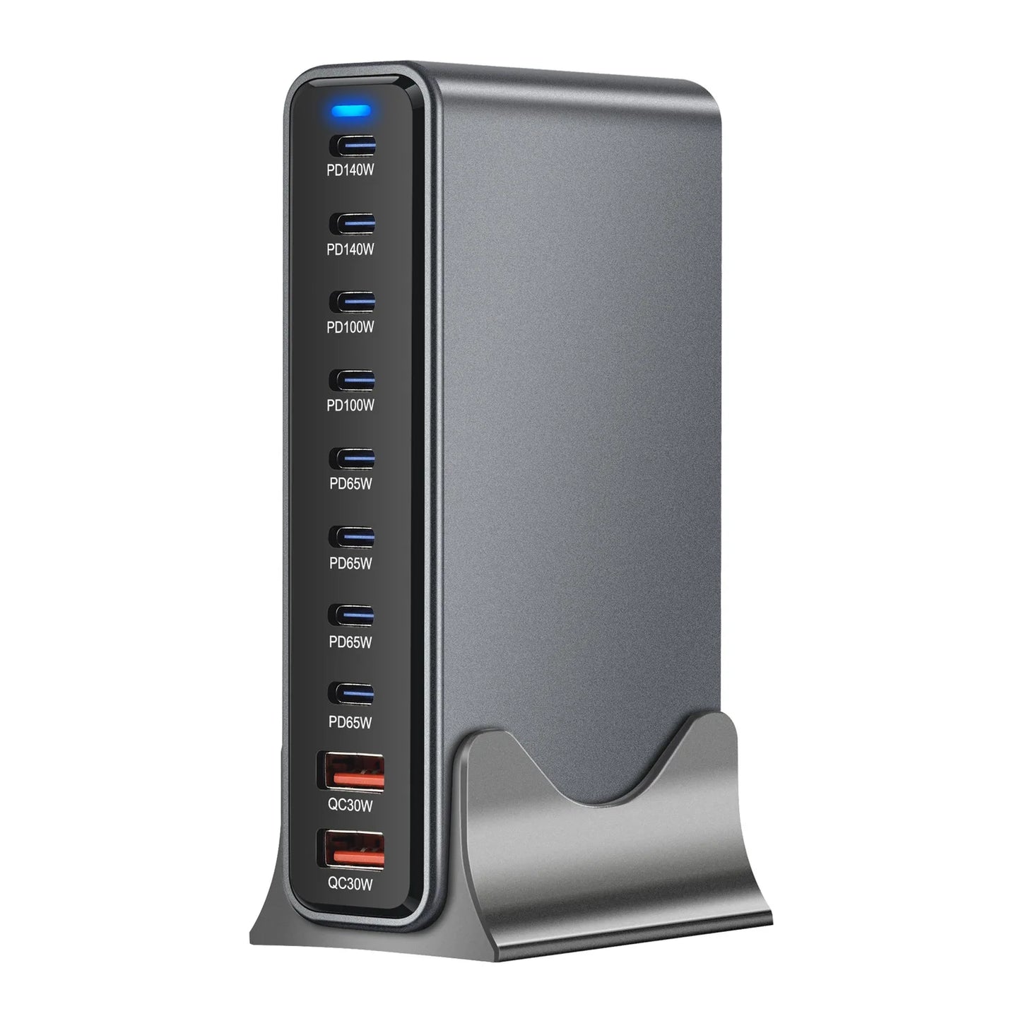 800W GaN Charger USB C Fast Desktop 10-port USB Type C PD3.1 Charger Fast Charging for iPhone 16 15 14 Samsung S24 Xiaomi Laptop