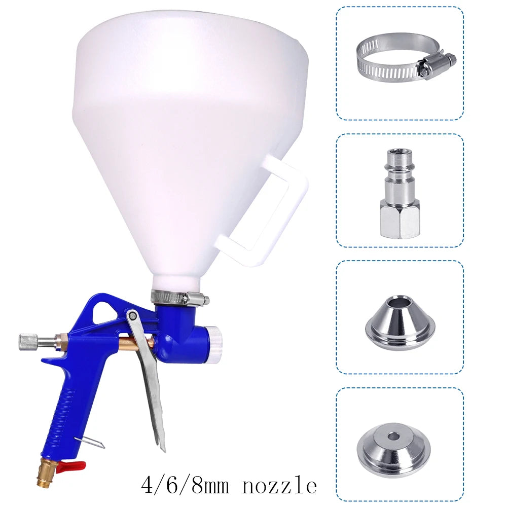 WENXING Air Hopper Spray Gun Paint Texture Tool Drywall Wall Painting Sprayer with 3 Nozzle