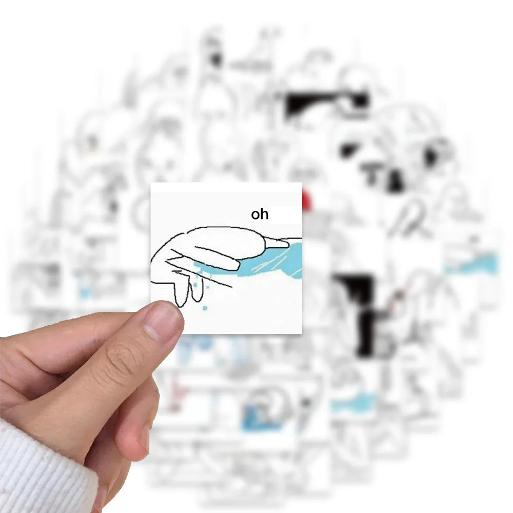 62PCS Emotional breakdown Mental state meme sticker funny sticker Scrapbook DIY Child Phone Stationery Supply for Kid