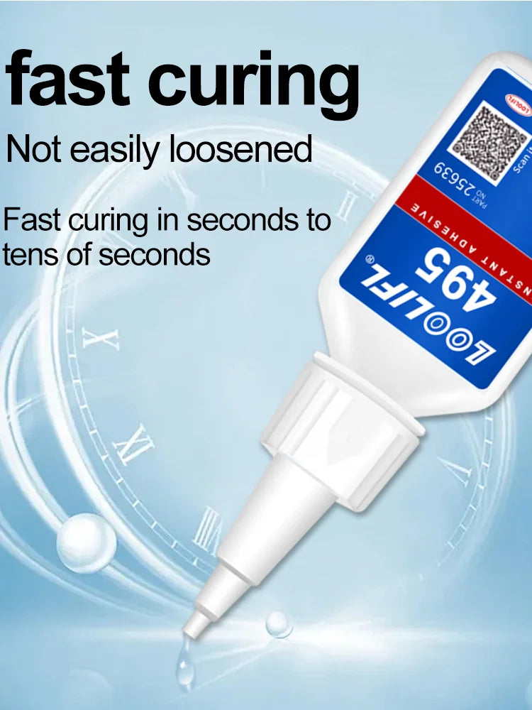 495 Instant Strong Super Glue Universal Superglue Mighty Instant Glue for Resin Ceramic Metal Glass Fast Dry