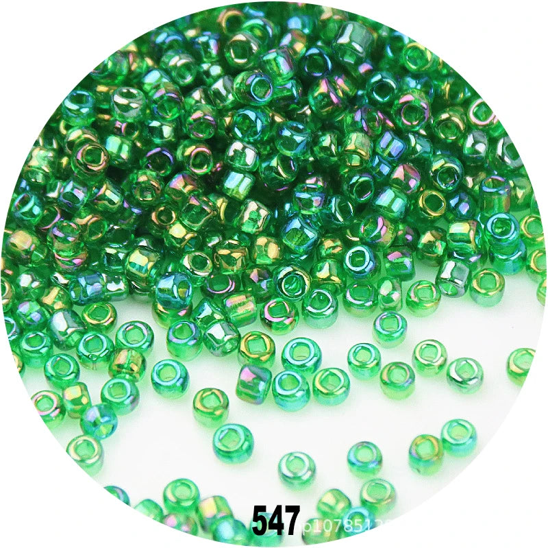 1.5mm 2mm 3mm 4mm Cezch Clear AB Colorful Glass Beads 15/0 12/0 8/0 6/0 Loose Seedbeads for Needlework Jewelry Making DIY Sewing