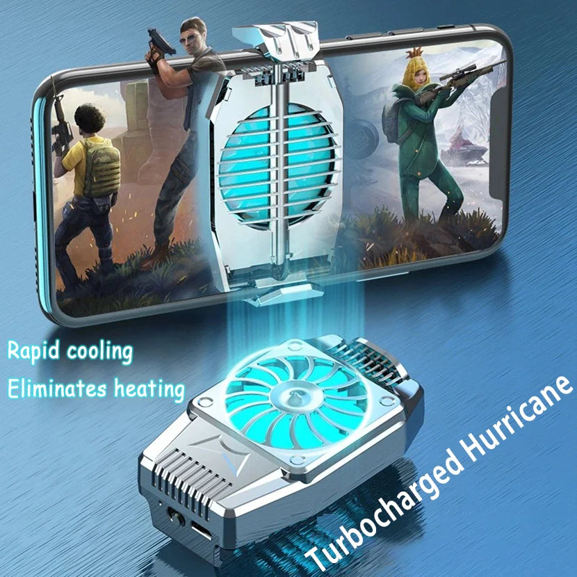 Universal Mini Mobile Phone Cooling Fan Radiator Turbo Hurricane Game Cooler Cell Phone Cool Heat Sink For IPhone/Samsung/Xiaomi