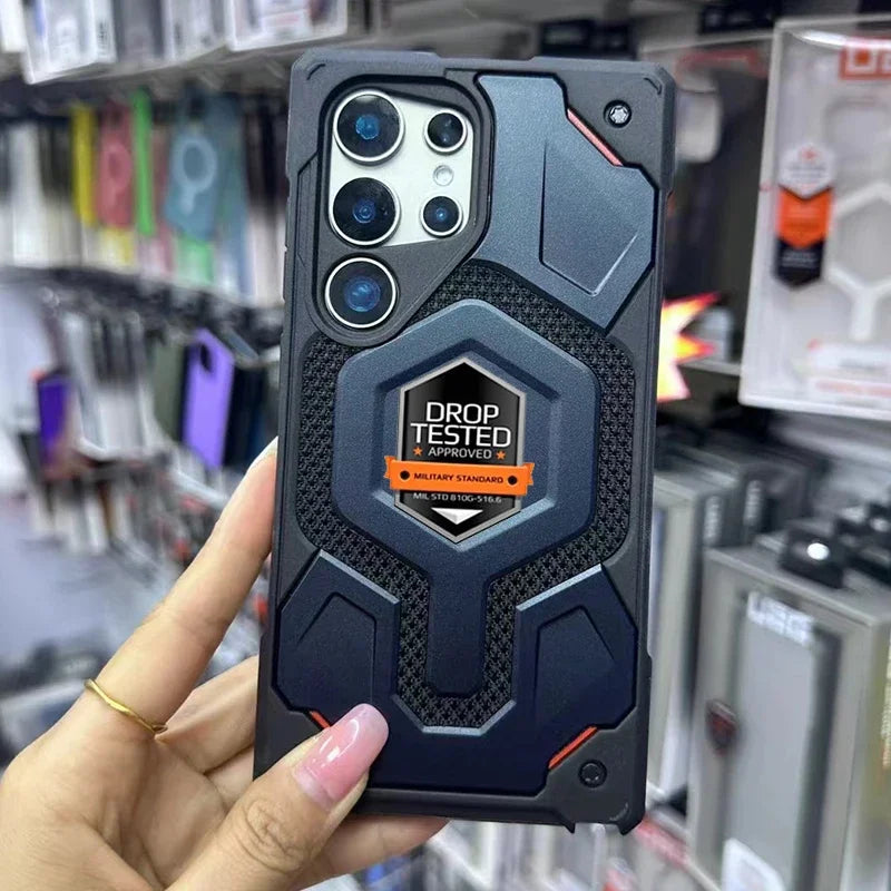 Shockproof Monarch Magnetic Case for Samsung Galaxy S26 Ultra S25 S23 S24 Plus Rugged Kevlar Ua-g for Magsafe Protective Cover