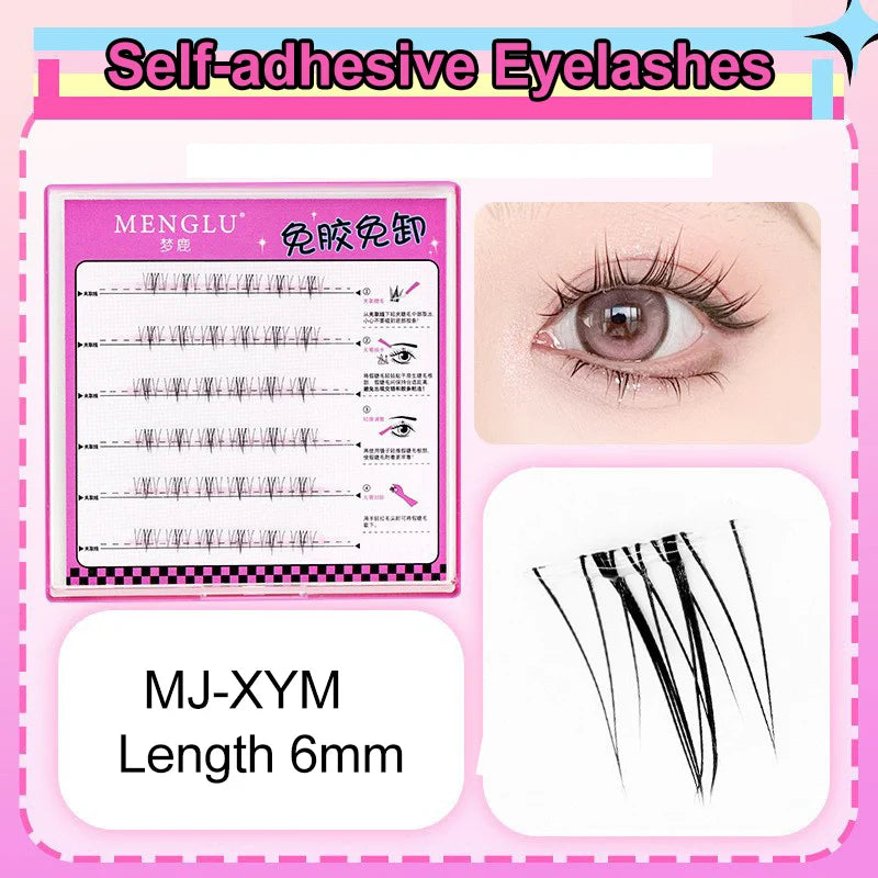Self Adhesive Eyelashes Cluster Lashes No Glue Individual Lashes  Soft  Idol Lash Clusters Reusable Self Adhesive Lashes