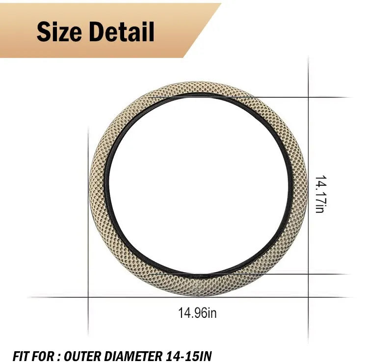 Universal Car Steering Wheel Cover Without Inner Ring Elastic For Nissan Versa Honda Civic 2008 Jimny Seat Leon Accessories