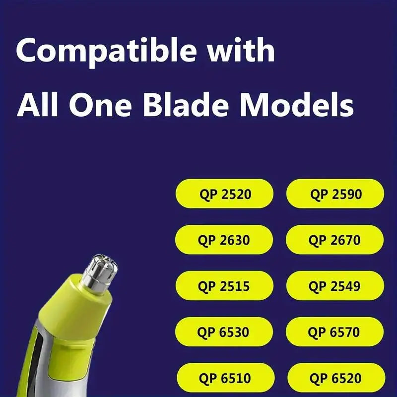3pcs Nose Hair Trimmer Replacement Blade Heads for Philips One Blade QP2520 QP2515 QP2630 QP6510 QP6520 QP6530 Beard Trimmer