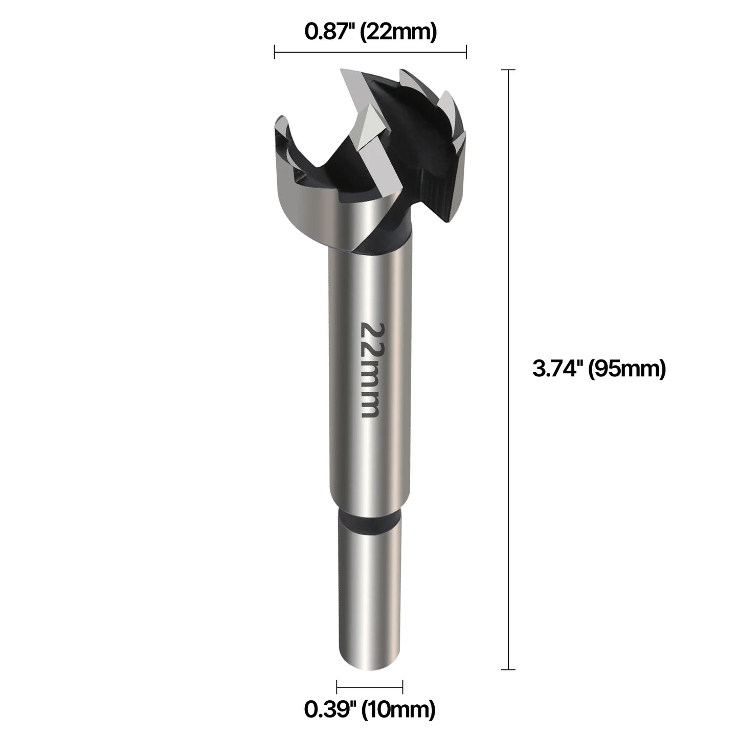 Vearter 1Pc 6mm-100mm Forstner Woodworking Tools Hole Saw Hinge Boring Drill Bits Round Shank High Carbon Steel Cutter