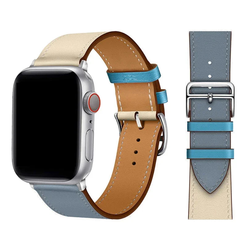 Leather Loop Band for Apple Watch Ultra 49mm 45mm 40mm Sport Strap Wristband Bracelet for IWatch Series 10 9 8 7 6 3se 42mm 46mm