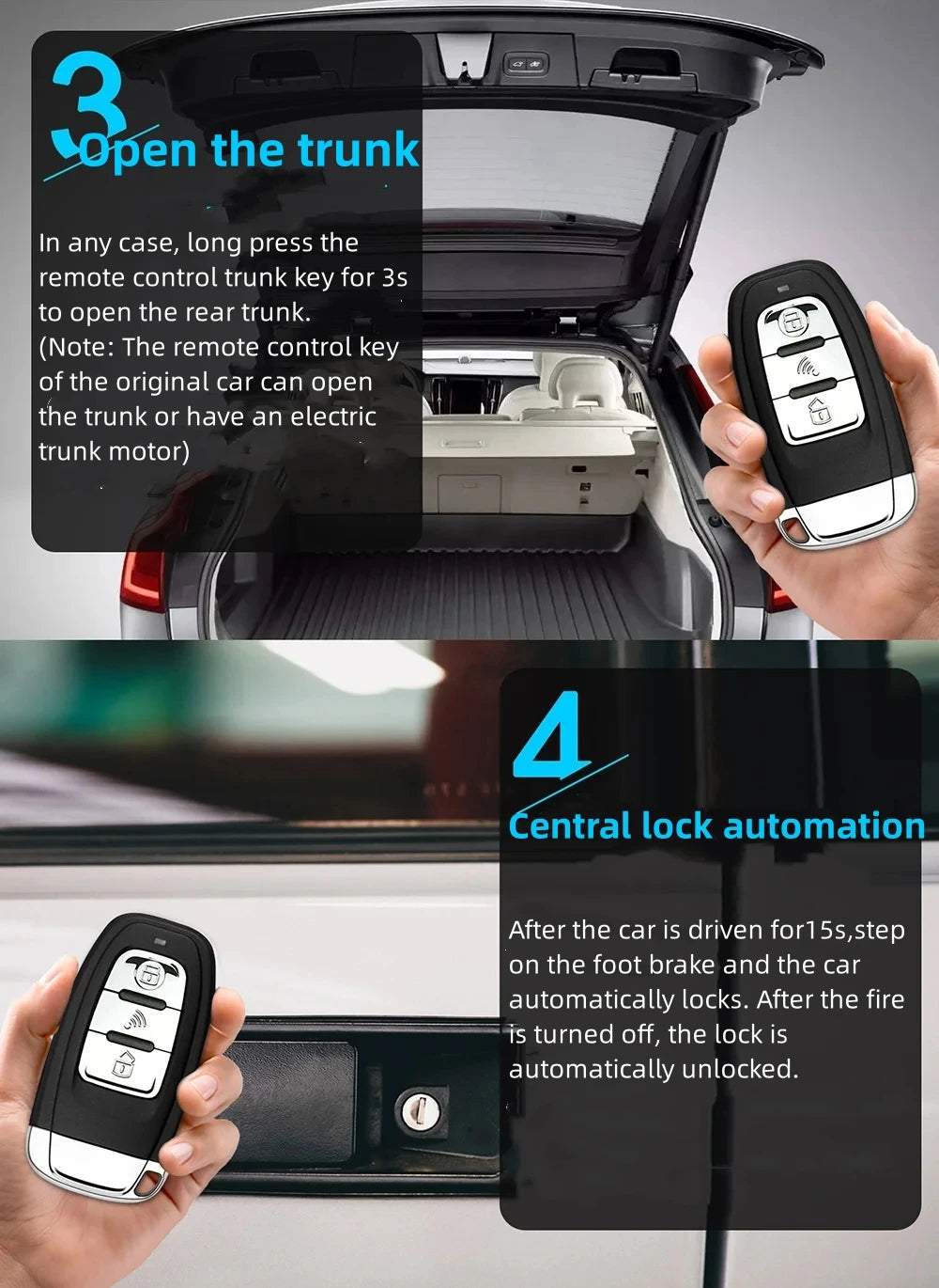 Car Alarm keyless entry start Systems Remote Central Door Lock Keyless System Auto Car SUV Anti-theft Tunning parts PKE