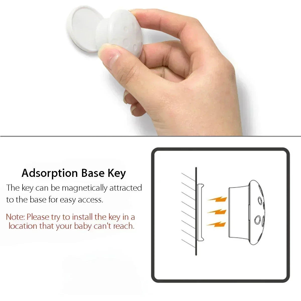 DHDH Magnetic Baby Safety Lock Children Protection Invisible Drawer Latch Cabinet Door Lock Limiter Children Security