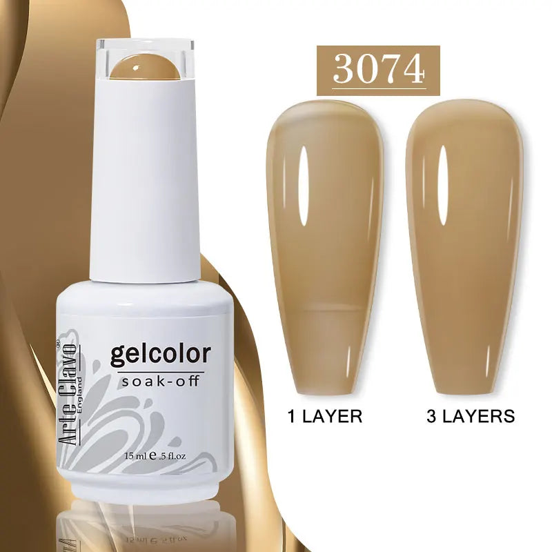 Arte Clavo 15ml Gel Polish Hybrid Varnishes 179 Colors Nails Art For Manicure Soak Off UV Need Top Base Primer Gel Nail Polish