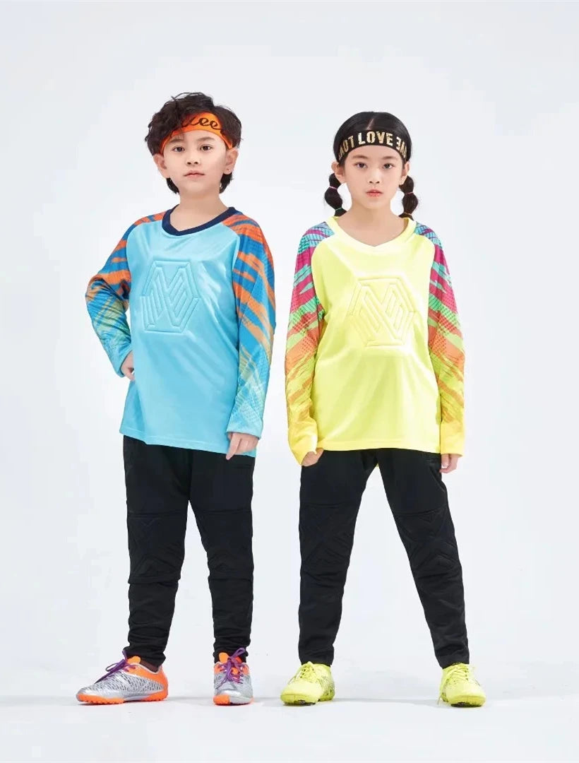 Kids Adult Men Soccer Training Pant Trousers American Football Pants Goalkeeper Sport Goal Keeper Goalie Knee Pad Sponge Protect