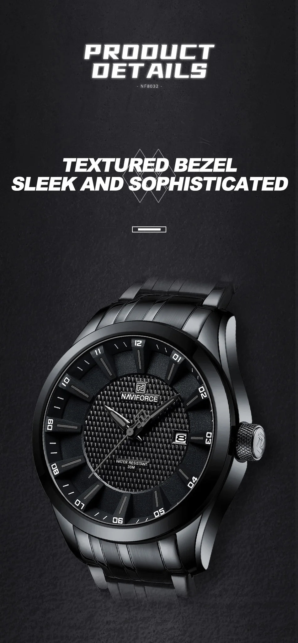 Top Brand NAVIFORCE Men's Watch Waterproof Quartz Business Casual Wristwaches Stainless Steel Strap Date Clock Relogio Masculino