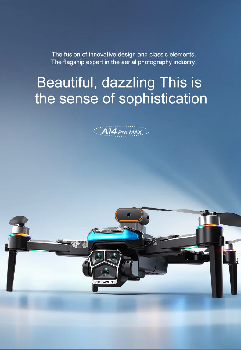 A14 PRO MAX Drone 8K Professional Camera Four-Axis Aerial Photography with Screen Remote Control 5000M 5G WIFI GPS FPV RC Dron