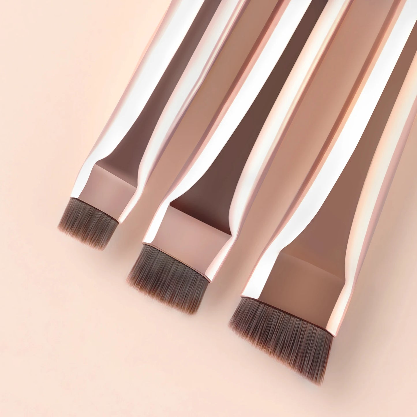 Makeup Brush Sets,3pcs Creative Portable Multifunctional Cosmetic Brush For Eyeline, Eyebrow And Lip