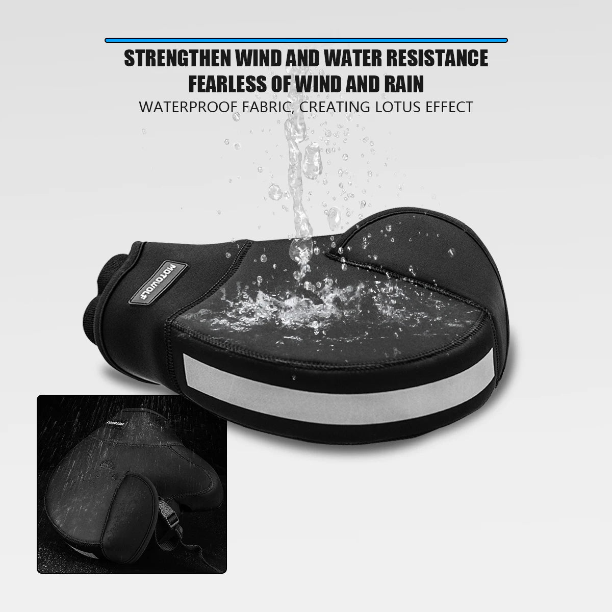 Thick Motorcycle Handlebar Muffs Protective Motorcycle Scooter ATV UTV Winter Warmer Gloves Grip Handle Bar Muff Rainproof Warm