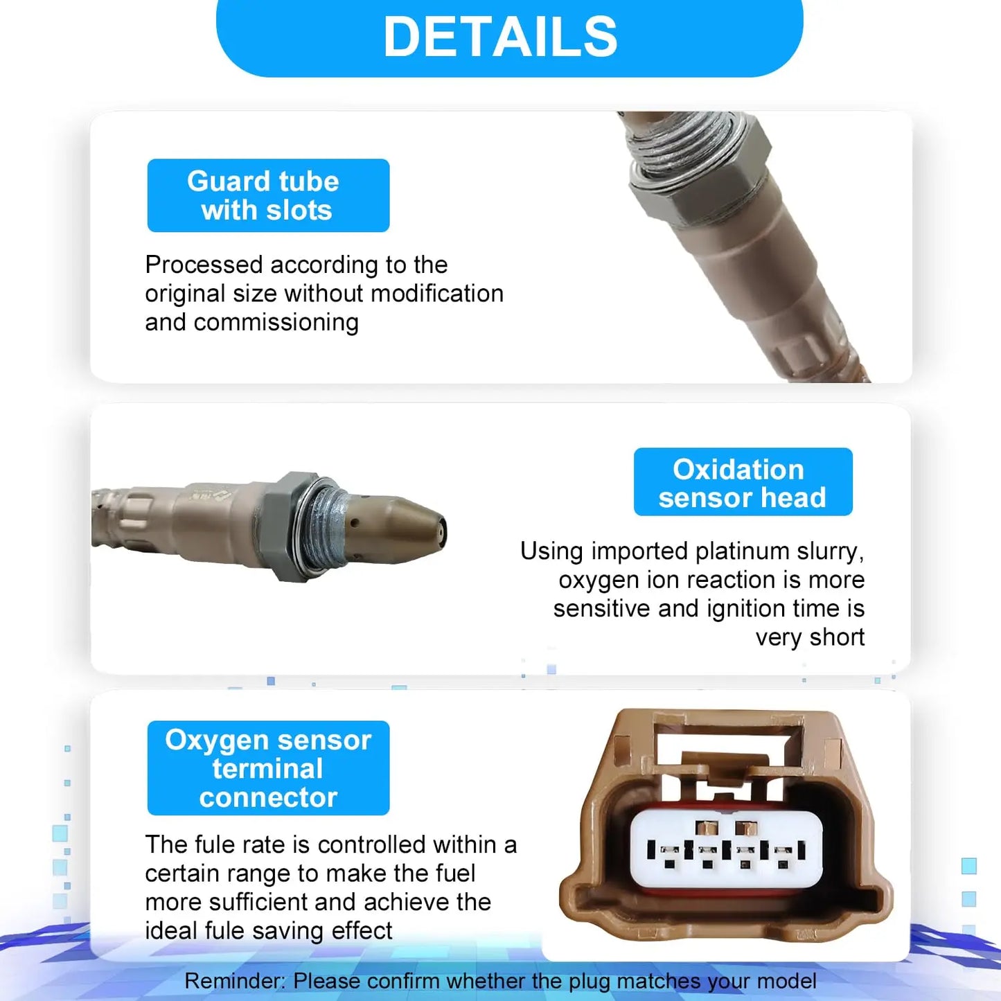 22693-3TA0A Upstream Oxygen Sensor For Nissan Altima 2.5L l4 QR25DE 2013-2015 Versa Note 1.6L HR16DE 2017-2018 234-9133