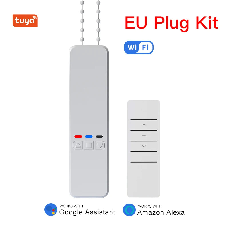 KEMEK Tuya Smart Wifi Blinds Motor Automatic Electric Roller Shade Controller App Control Works with Alexa Google Assistant