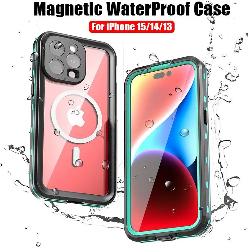IP68 Waterproof For IPhone 16 15 14 13 12 11 Pro Max XS Max XR SE 78 Case RedPepper Cover Diving Underwater Swim Outdoor Sports