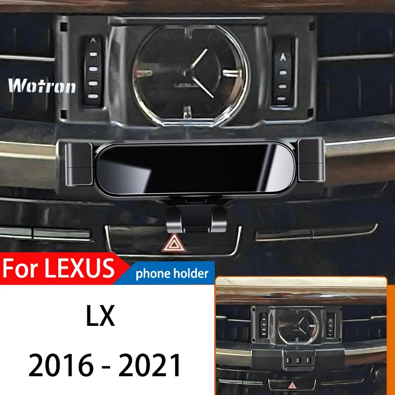 Car Phone Holder For Lexus LX 2016-2021 GPS Special Gravity Navigation Mobile Bracket 360 Degree Rotating Stand Accessories