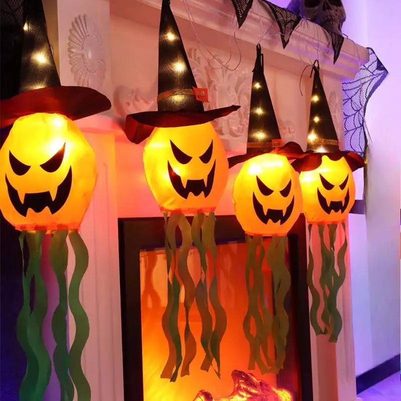 Ghost Lantern Halloween Decoration Hanging Flag Halloween Ghost Windsock Outdoor Pendants The Day of Dead Party Decor