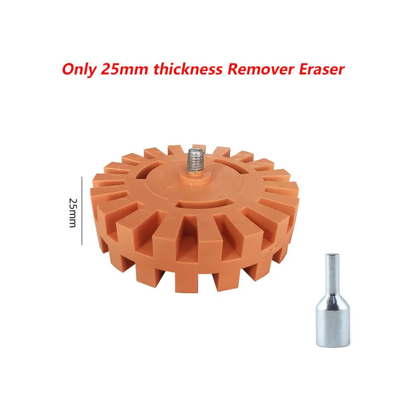 Car Pneumatic Rubber Eraser Wheel Pad Disk Decal Remover Eraser Wheel Auto Glue Sticker Paint Cleaner Car Polish Auxiliary Tool