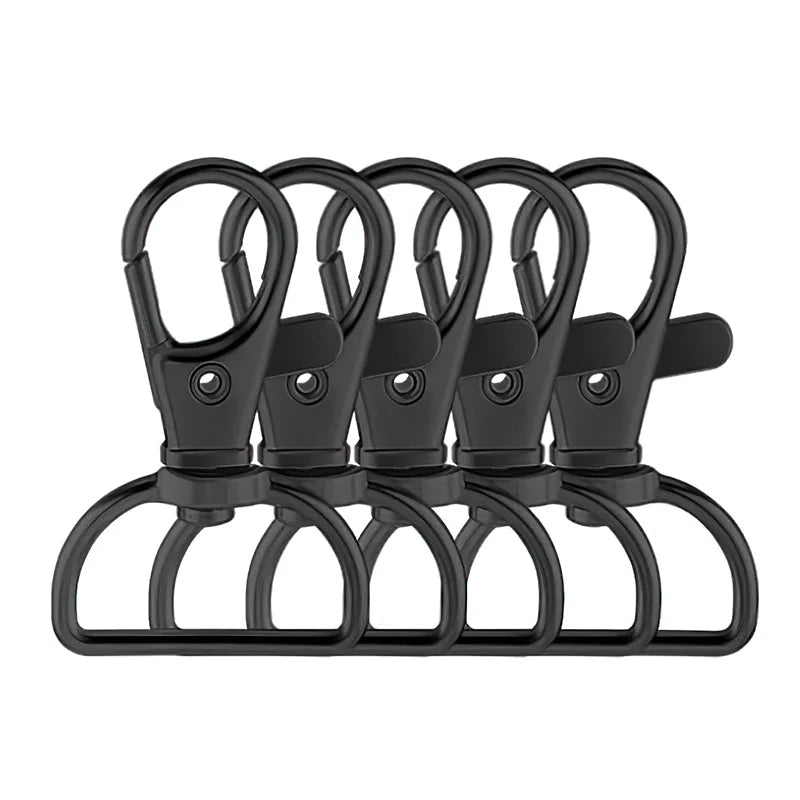 10pcs Swivel Clasps Snap Hooks Metal D Ring Key Chain Clip Hooks Lobster Key Chain DIY Making Accessories for Purse Handbag