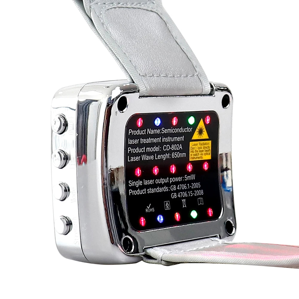 15 Laser 650nm Laser Therapy Wrist Watch LLLT for Diabetes Hypertension Cholesterol Treatment Laser Rhinitis Physiotherapy