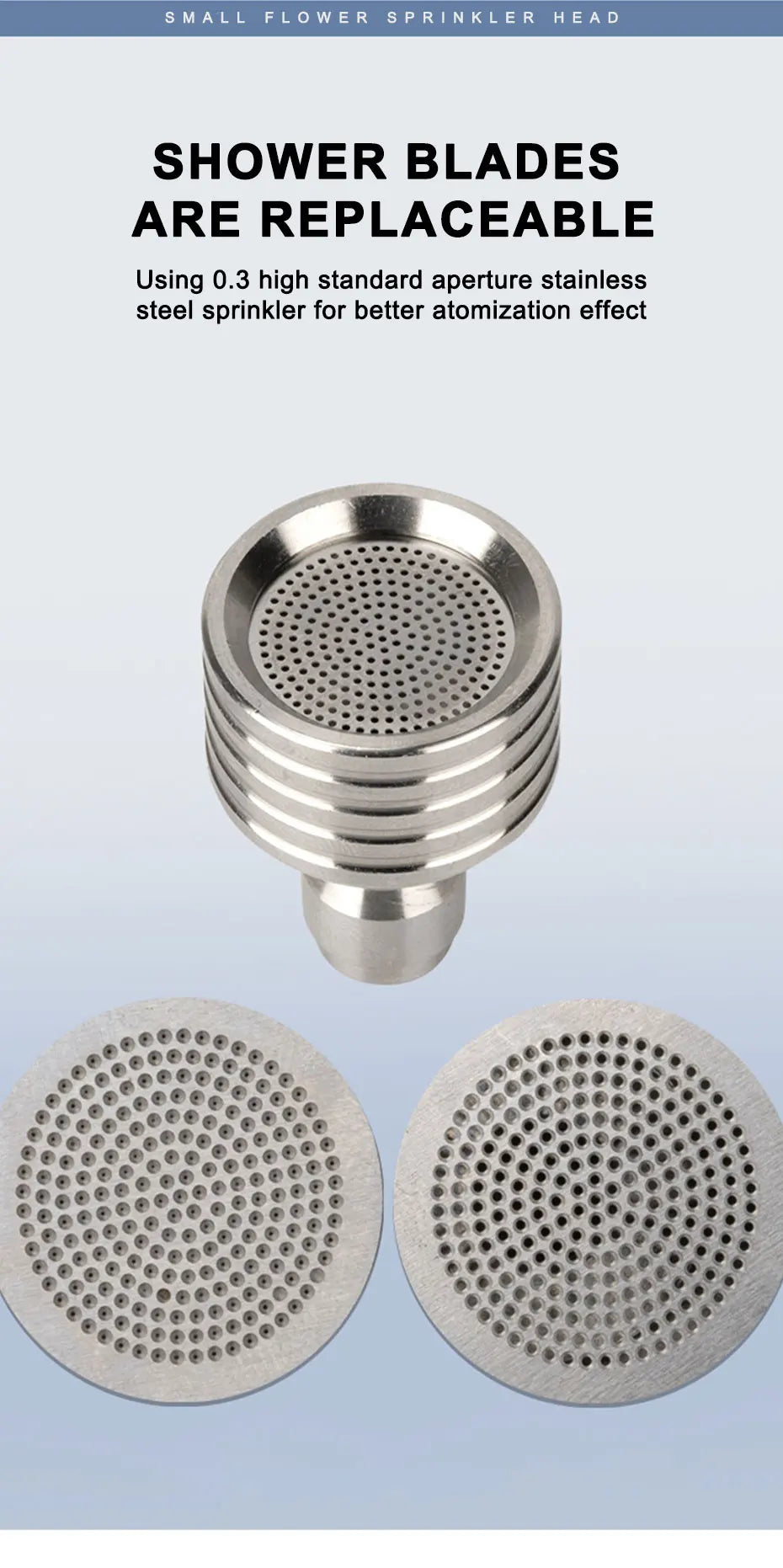 SEAMETAL Stainless Steel Shower Blades High Pressure Water Gun Interface Washing Nozzle 1/4 Quick Connect Car Wash Accessories