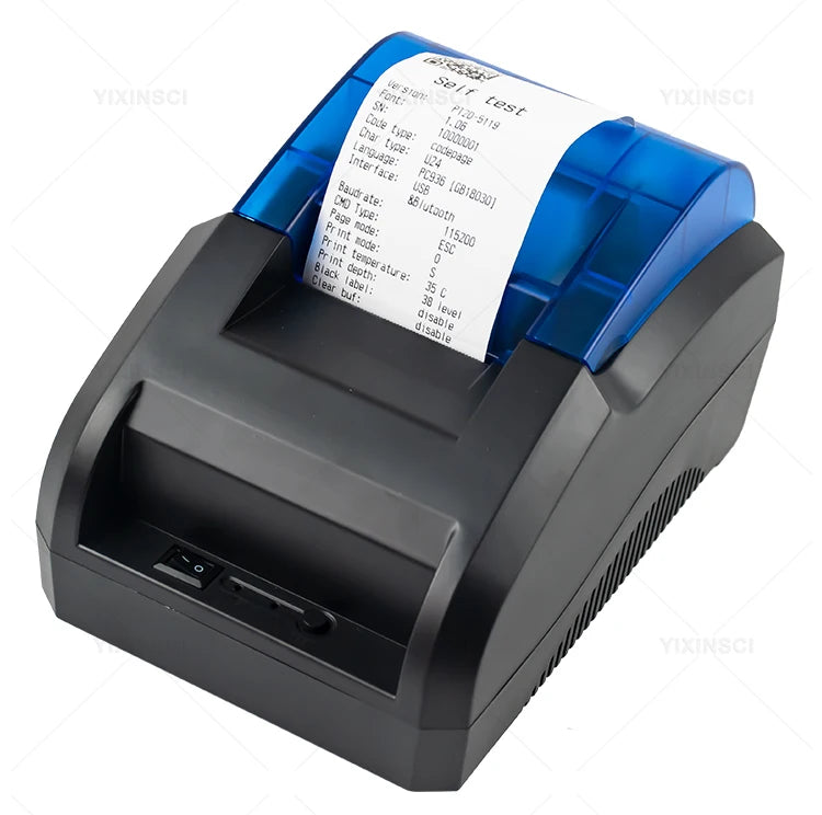 58mm Desktop Portable Bluetooth Wireless Thermal Printer Receipt Bill POS Compatible with Windows/Mac/Android/iOS Systems