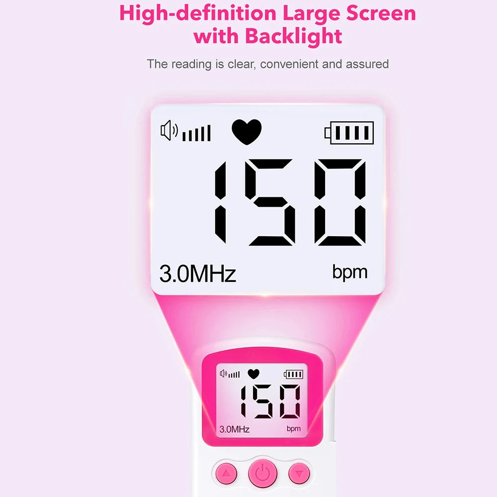 AJC Household Doppler Fetal Heart Rate Monitor for Baby Pregnancy Heartbeat Detector Pulse Meter No Radiation Stethoscope