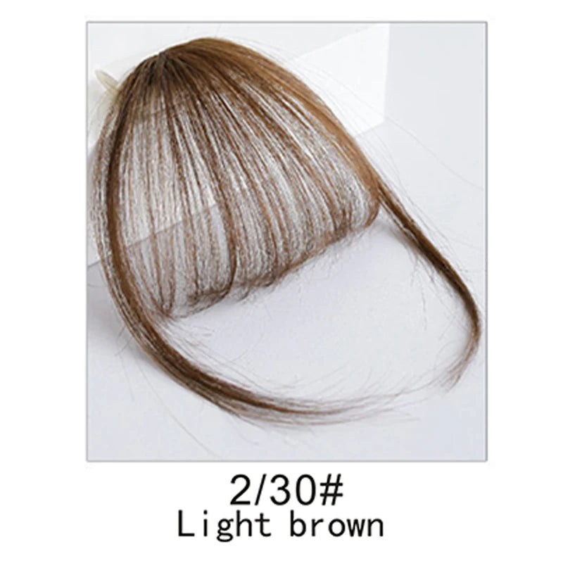 H&STAR Synthetic 3D Short Air Hair Bangs with  Clip in Hair Extensions Realistic Fringe Hairpiece for Women Daily Wear