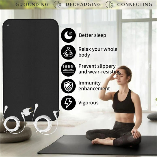 Grounding Mat for Improves Sleep Soft Sheet Mats Healthy Balance for Anxiety Pain Relief Earth Connected Wellness Therapy Pad